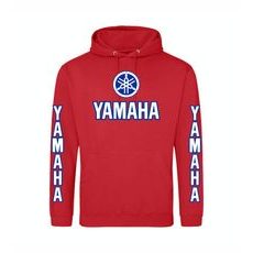 PÁNSKÁ MIKINA S KAPUCÍ A MOTIVEM YAMAHA - ČERVENÁ