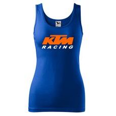 DÁMSKÉ TÍLKO S MOTIVEM KTM RACING - KRÁLOVSKY MODRÉ