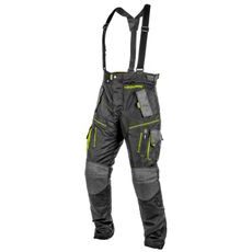 CESTOVNÍ ENDURO KALHOTY NA MOTORKU TRAILER 4SQUARE - ČERNÁ/FLUO