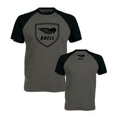 PÁNSKÉ TRIKO S MOTIVEM BUELL 1 - ČERNO/ŠEDÉ