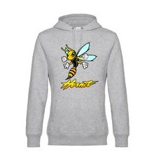 PÁNSKÁ MIKINA S KAPUCÍ A MOTIVEM HONDA HORNET 1 - SVĚTLE ŠEDÁ