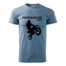 PÁNSKÉ TRIKO S MOTIVEM MOTOCROSS FANS - DENIM