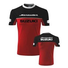PÁNSKÉ TRIKO S MOTIVEM SUZUKI MARAUDER - ČERNÁ/ČERVENÁ