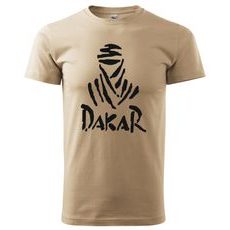 Pánské triko s motivem Dakar 1 - Pískové