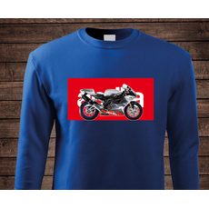 PÁNSKÁ MIKINA S MOTIVEM APRILIA RSV1000 R - KRÁLOVSKY MODRÁ