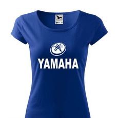 Dámské triko s motivem Yamaha - Královsky Modrá