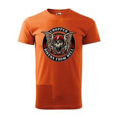 PÁNSKÉ TRIKO S MOTIVEM BIKERS FROM HELL - ORANŽOVÉ