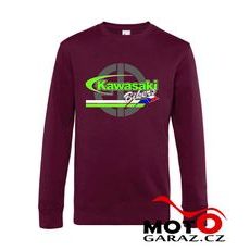 PÁNSKÁ KLUBOVÁ MIKINA KAWASAKI BIKERS CZ - VÍNOVÁ