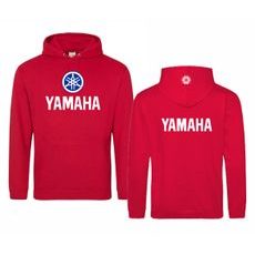 PÁNSKÁ MIKINA S KAPUCÍ A MOTIVEM YAMAHA 3 - ČERVENÁ