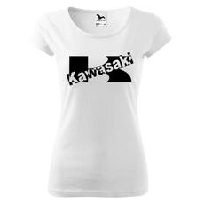 DÁMSKÉ TRIKO S MOTIVEM KAWASAKI 3 - BÍLÉ