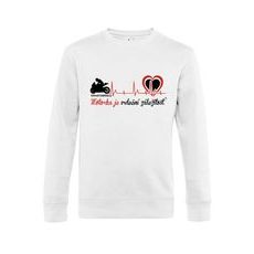 MIKINA MOTORKA JE SRDEČNÍ ZÁLEŽITOST ® BÍLÁ PÁNSKÁ