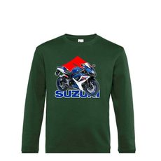 PÁNSKÁ MIKINA S MOTIVEM SUZUKI GSXR - ZELENÁ