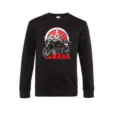 PÁNSKÁ MIKINA S MOTIVEM YAMAHA FAZER - ČERNÁ