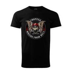 PÁNSKÉ TRIKO S MOTIVEM BIKERS FROM HELL - ČERNÉ