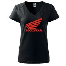 DÁMSKÉ TRIKO S MOTIVEM HONDA 1 - ČERNÉ