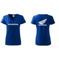 DÁMSKÉ TRIKO S MOTIVEM HONDA 2 - KRÁLOVSKY MODRÉ