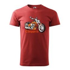 PÁNSKÉ TRIKO S MOTIVEM CHOPPERS BIKE - ČERVENÉ