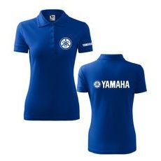 DÁMSKÉ POLO S MOTIVEM YAMAHA - KRÁLOVSKY MODRÁ