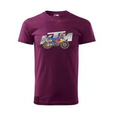 PÁNSKÉ TRIKO S MOTIVEM KTM 690 DAKAR - FIALOVÉ