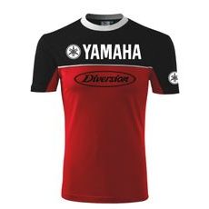 PÁNSKÉ TRIKO S MOTIVEM YAMAHA DIVERSION - ČERNÁ/ČERVENÁ
