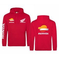 PÁNSKÁ MIKINA S KAPUCÍ A MOTIVEM HONDA REPSOL - ČERVENÁ