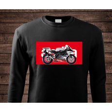 PÁNSKÁ MIKINA S MOTIVEM APRILIA RSV 1000 R - ČERNÁ