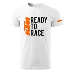 PÁNSKÉ TRIKO S MOTIVEM KTM READY TO RACE 1 - BÍLÉ
