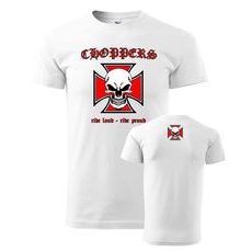 PÁNSKÉ TRIKO S MOTIVEM CHOPPERS RIDE LOUD - BÍLÉ