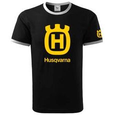 Pánské triko s motivem Husqvarna - Černé