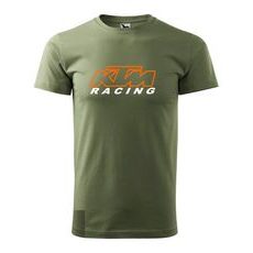 PÁNSKÉ TRIKO S MOTIVEM KTM RACING - KHAKI