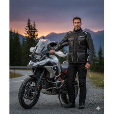 CESTOVNÍ ENDURO BUNDA NA MOTORKU TRAILER 4SQUARE - ČERNÁ/BÍLÁ