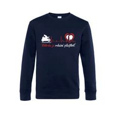 MIKINA MOTORKA JE SRDEČNÍ ZÁLEŽITOST ® TMAVĚ MODRÁ PÁNSKÁ