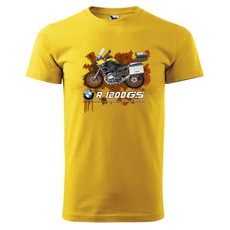 PÁNSKÉ TRIKO S MOTIVEM BMW R 1200GS - ŽLUTÁ