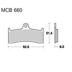 BRZDOVÉ DESTIČKY LUCAS MCB 660 SV