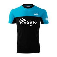 PÁNSKÉ TRIKO S MOTIVEM YAMAHA VIRAGO - TYRKYSOVÁ/ČERNÁ