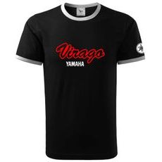 PÁNSKÉ TRIKO S MOTIVEM YAMAHA VIRAGO 1 - ČERNÉ