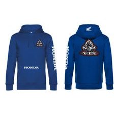 PÁNSKÁ MIKINA S KAPUCÍ A MOTIVEM HONDA VTX - KRÁLOVSKY MODRÁ
