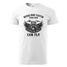 PÁNSKÉ TRIKO S MOTIVEM CHOPPERS GUARDIAN ANGEL - BÍLÉ