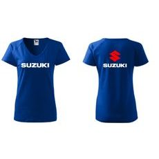 DÁMSKÉ TRIKO S MOTIVEM SUZUKI 1 - KRÁLOVSKY MODRÉ