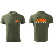 PÁNSKÉ POLO S MOTIVEM KTM RACING - KHAKI