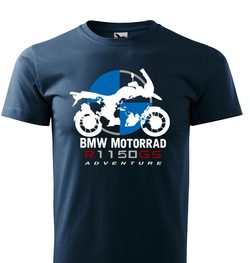 Pánské triko s motivem BMW R 1150 GS Adventure - Tmavě Modré - MOTO TRIKA -  Trička BMW - 699 Kč - Motogaráž.cz - Vše pro motorkáře na jednom místě!