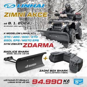 AKCE: Radlice a zadní box Zdarma ke čtyřkolkám LINHAI!