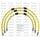 STANDARD Hadice přední brzdy sada Venhill POWERHOSEPLUS HON-6001F-YE (3 hadice v sadě) žluté hadice, chromové koncovky