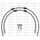 CROSSOVER Hadice přední brzdy sada Venhill POWERHOSEPLUS HON-6024FB (2 hadice v sadě) Průhledné hadice, černé koncovky