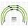 STANDARD Hadice přední brzdy sada Venhill POWERHOSEPLUS TRI-12001FB-GR (3 hadice v sadě) zelené hadice, černé koncovky