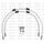CROSSOVER Hadice přední brzdy sada Venhill POWERHOSEPLUS HON-10031FB-WT (2 hadice v sadě) bílé hadice, černé koncovky