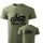 Pánské triko s motivem Jawa 350 - Khaki