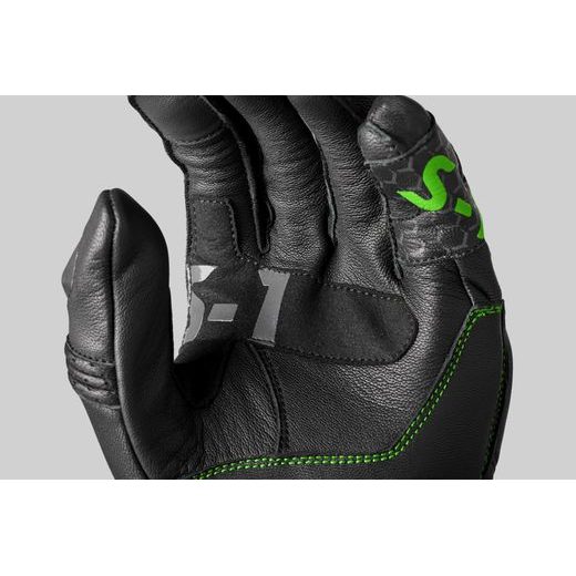PÁNSKÉ KOŽENÉ SPORTOVNÍ RUKAVICE NA MOTORKU KAWASAKI MILAN II