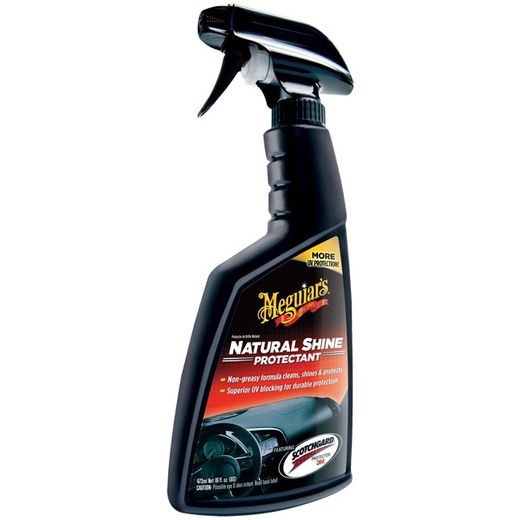 MEGUIARS NATURAL SHINE VINYL & RUBBER PROTECTANT - OCHRANA INTERIÉROVÝCH PLASTŮ, PŘIROZENÝ VZHLED (NEDODÁVÁ LESK) 473 ML