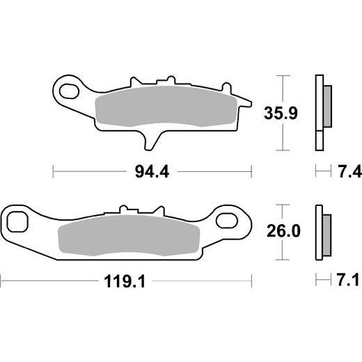 BRZDOVÉ DESTIČKY BREMBO 07KA24SD